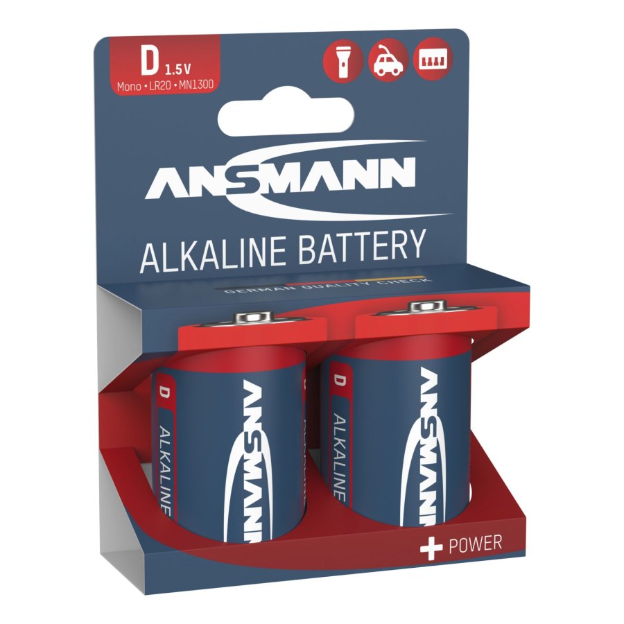 1x2 Ansmann Alkaline Mono D LR 20 red-line #1
