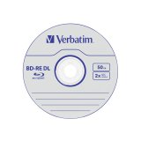 1x5 Verbatim BD-RE Blu-Ray 50GB 2x Speed, White Blue Surface JC #3