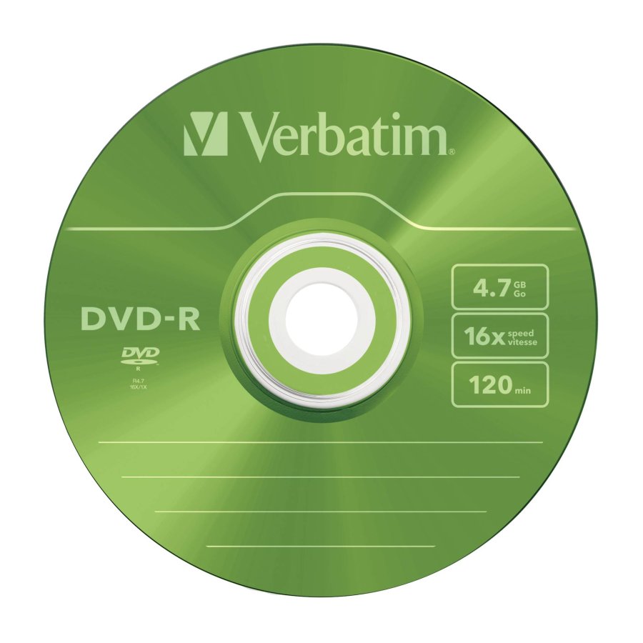 5x5 Verbatim DVD-R 4,7GB Colour 16x Speed, Slim Case #6