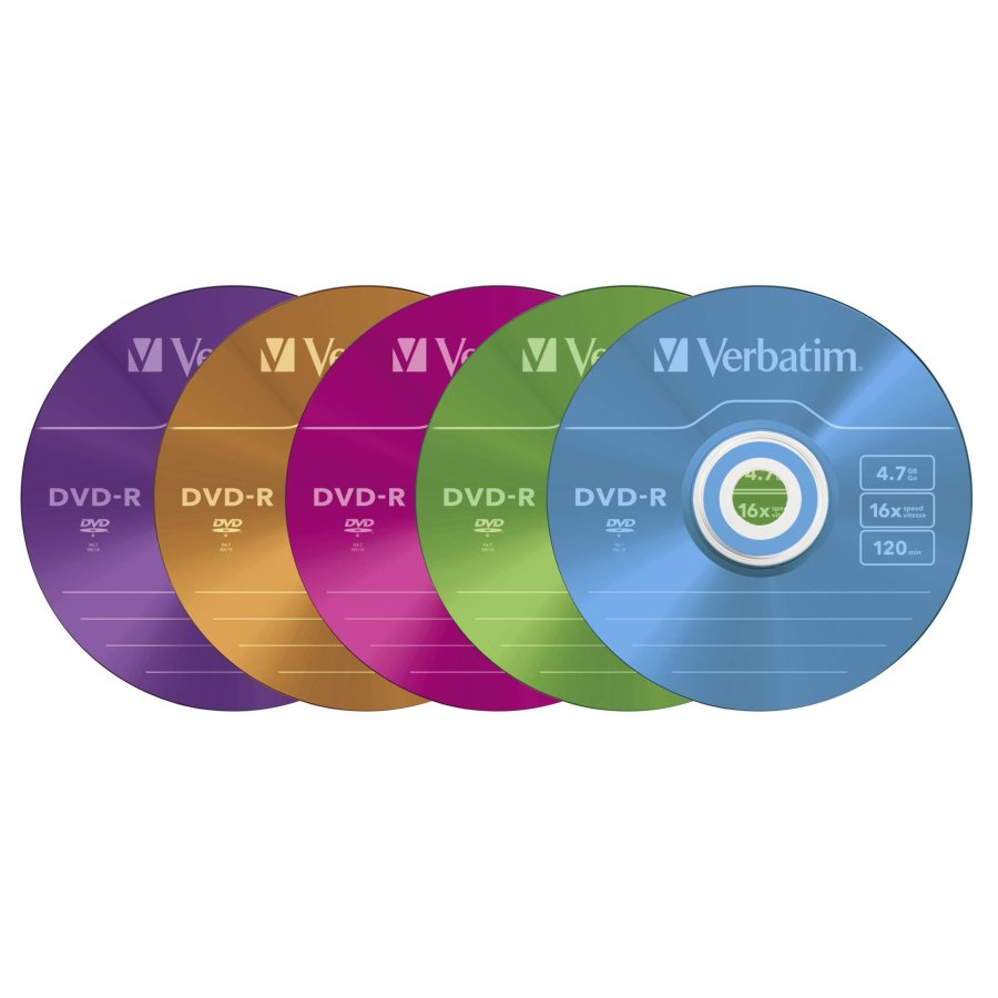 20x5 Verbatim DVD-R 4,7GB Colour 16x Speed, Slim Case #2