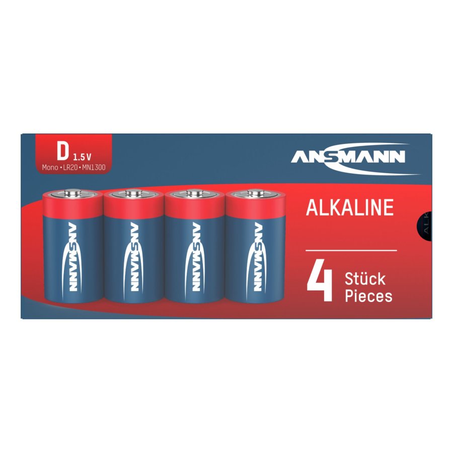 5x4 Ansmann Alkaline Mono D LR 20 red-line #1
