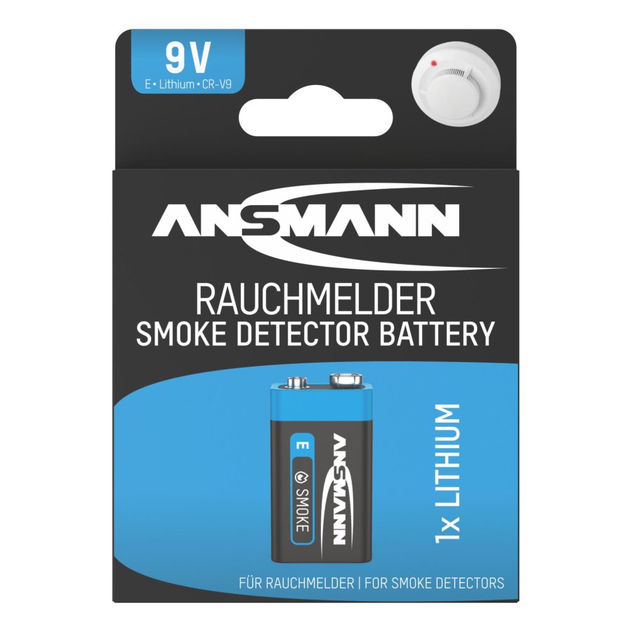 50x1 Ansmann Lithium 9V-Block specifically for Smoke Detector #1
