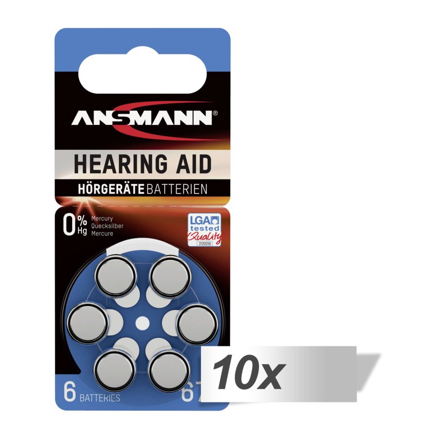 10x6 Ansmann Zinc-Air 675 (PR44) #1