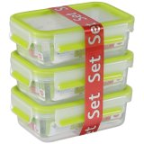 Emsa Food Clip&Close 515583 transp./green 0,55l 3p Set #1