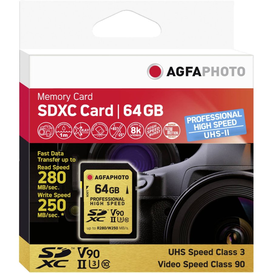 AgfaPhoto SDXC UHS II       64GB Professional High Speed U3 V90 #1