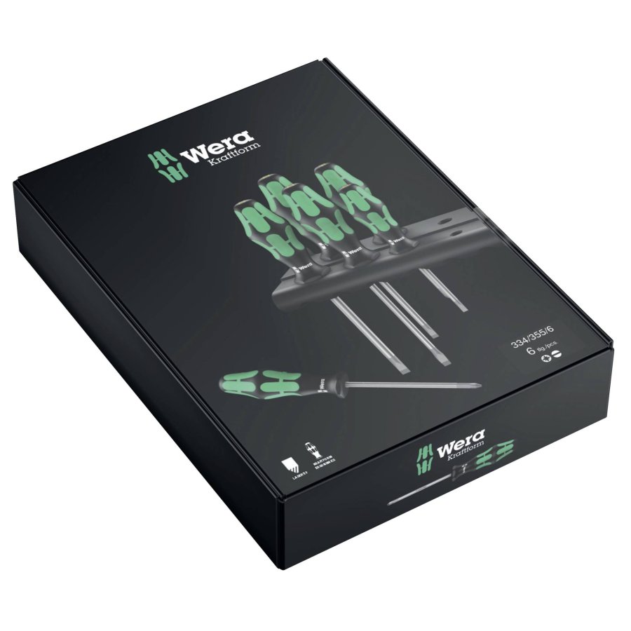 WERA 334/355/6 Kraftform Plus Lasertip screwdriver set #2