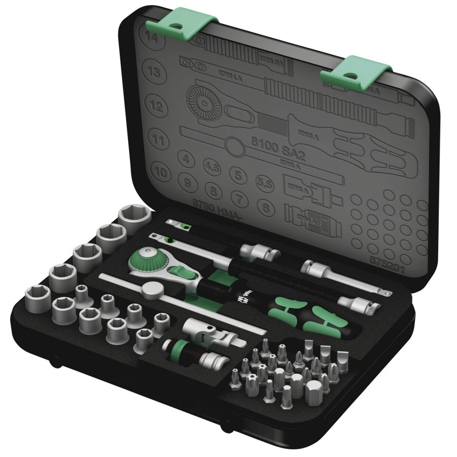 WERA 8100 SA 2 Zyklop Speed Ratched set 1/4  drive #1