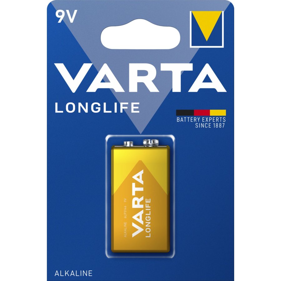 10x1 Varta Longlife Extra 9V block 6 LR 61       PU inner box #1
