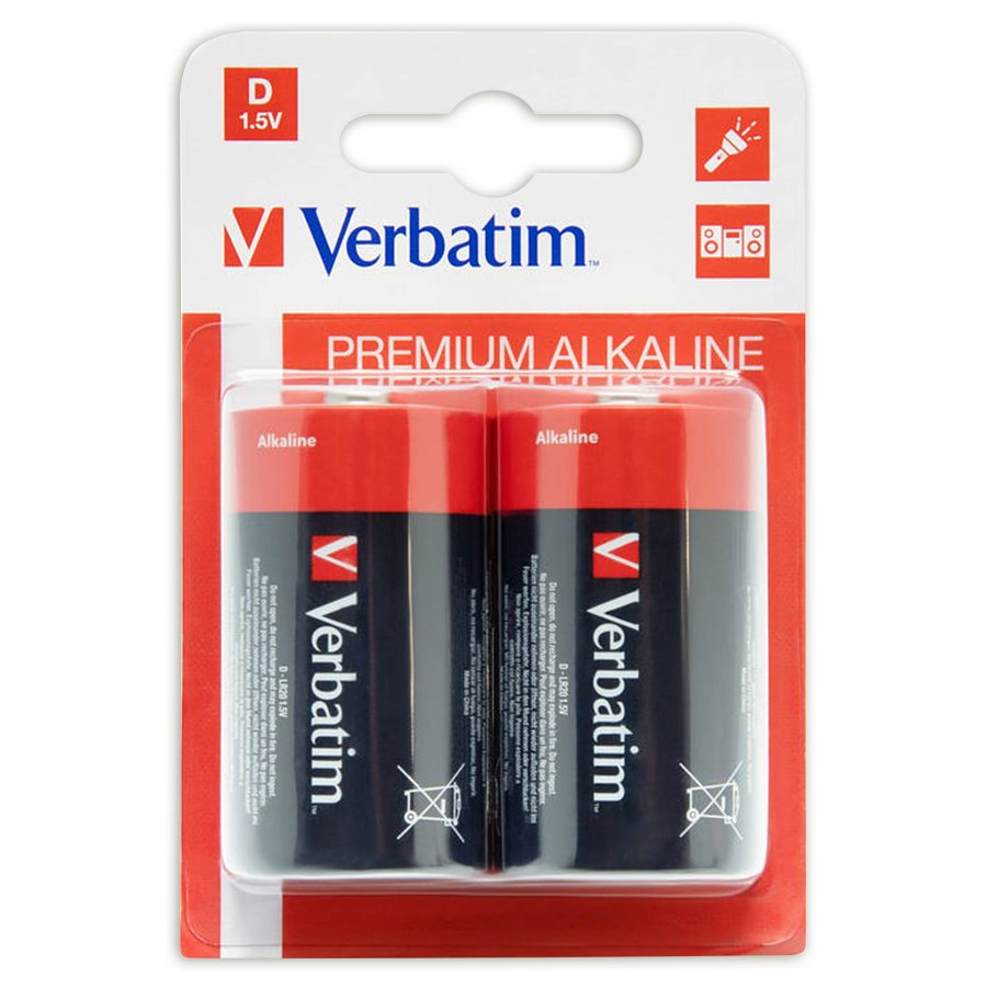 1x2 Verbatim Alkaline battery Mono D LR 20               49923 #1