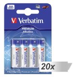 20x4 Verbatim Alkaline battery Mignon AA LR6              49921 #1