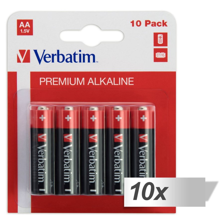 10x10 Verbatim Alcaline battery Migono AA LR 06            49875 #1