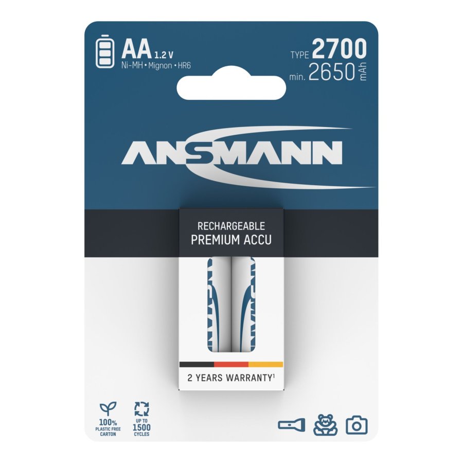 12x2 Ansmann bat. 2700 Mignon AA 2500 mAh #1