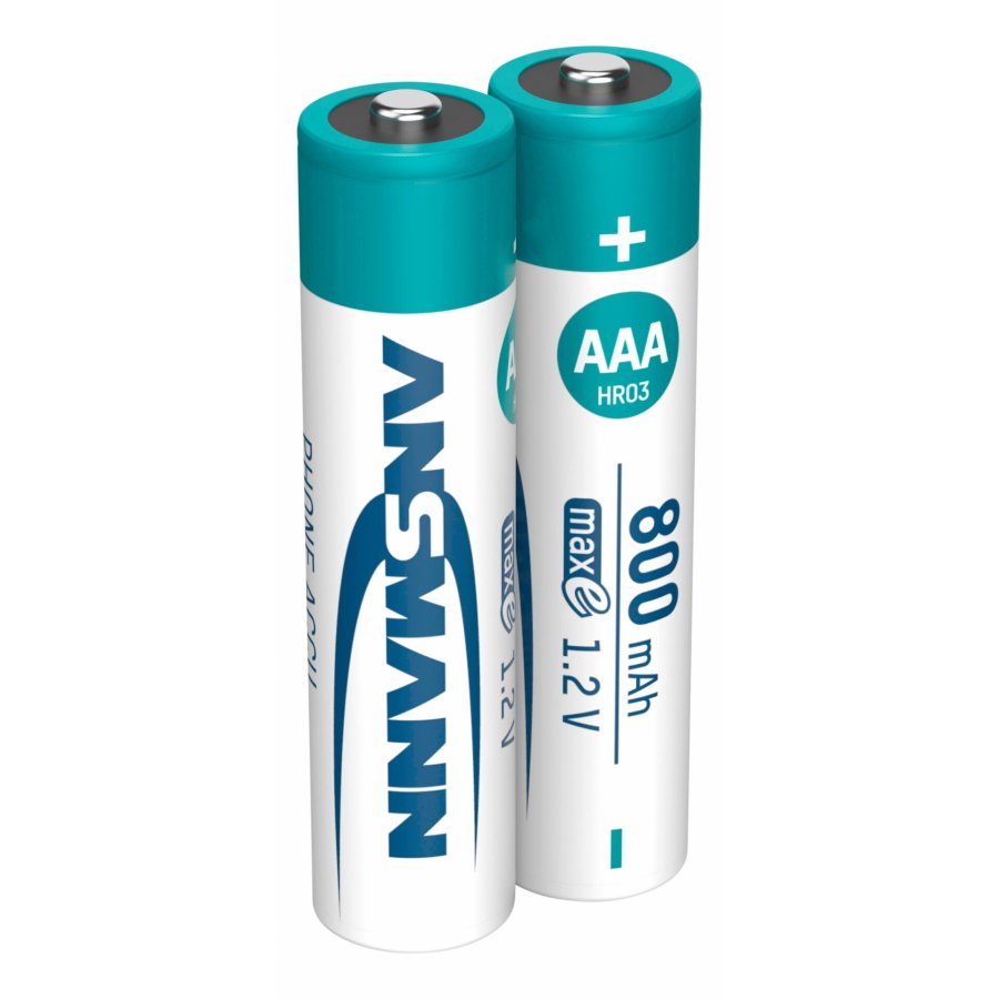 12x2 Ansmann maxE NiMH bat. Micro AAA 800 mAh DECT PHONE #2