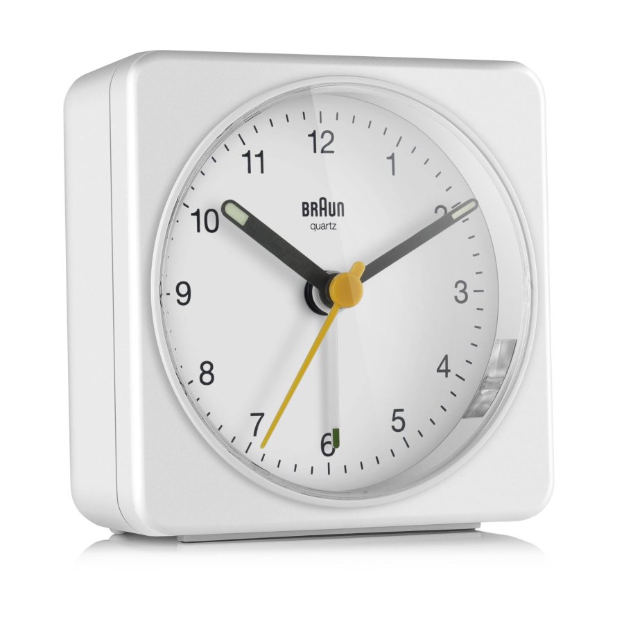 Braun BC 03 W quartz alarm clock analog white #1