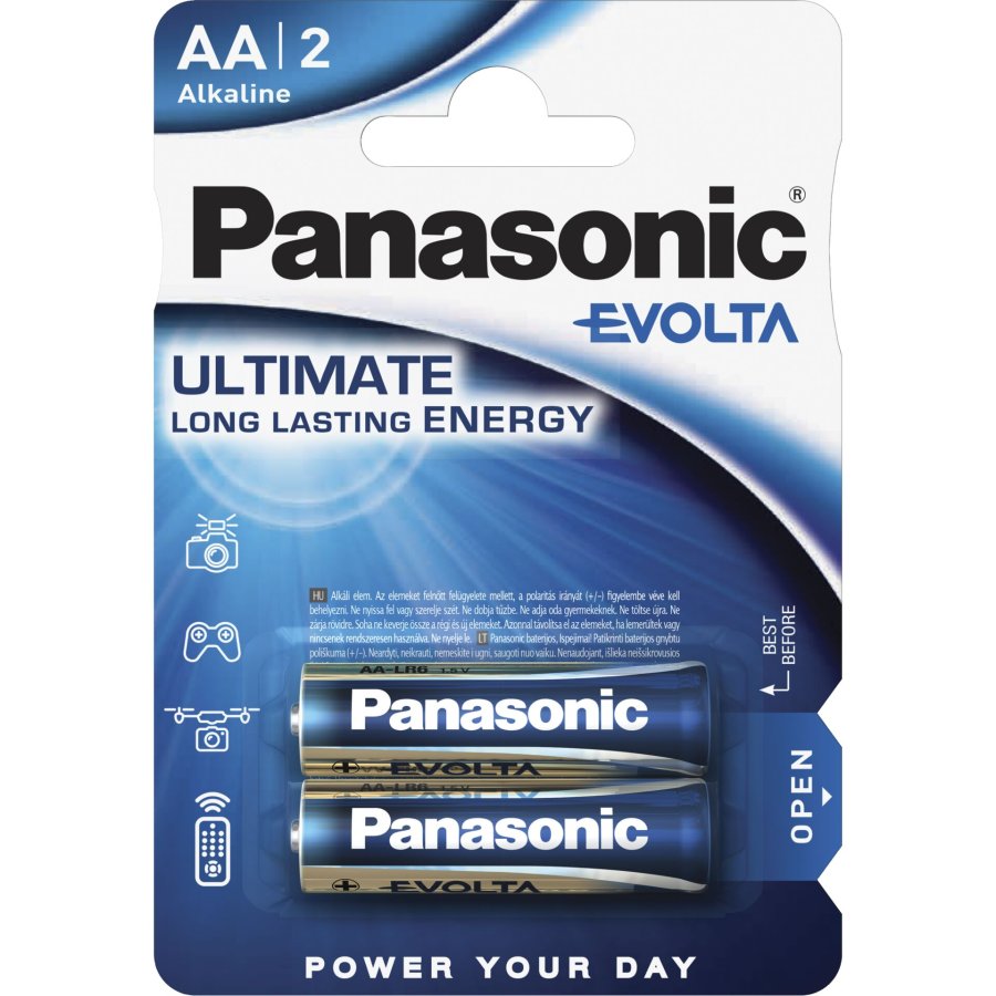 1x2 Panasonic Evolta LR 6 Mignon AA                    LR6EGE/2BP #1