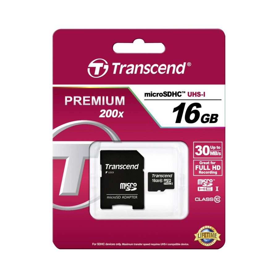 Transcend microSDHC         16GB Class 10 + SD-Adapter #3