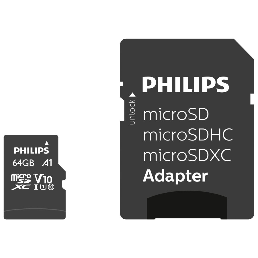 Philips MicroSDXC Card      64GB Class 10 UHS-I U1 incl. Adapter #1