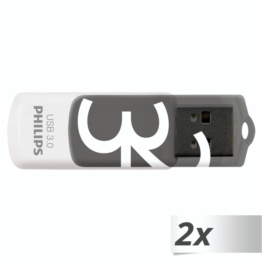 Philips USB 3.0 2-Pack      32GB Vivid Edition Shadow Grey #1