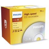 1x10 Philips CD-R 80Min 700MB 52x JC #1