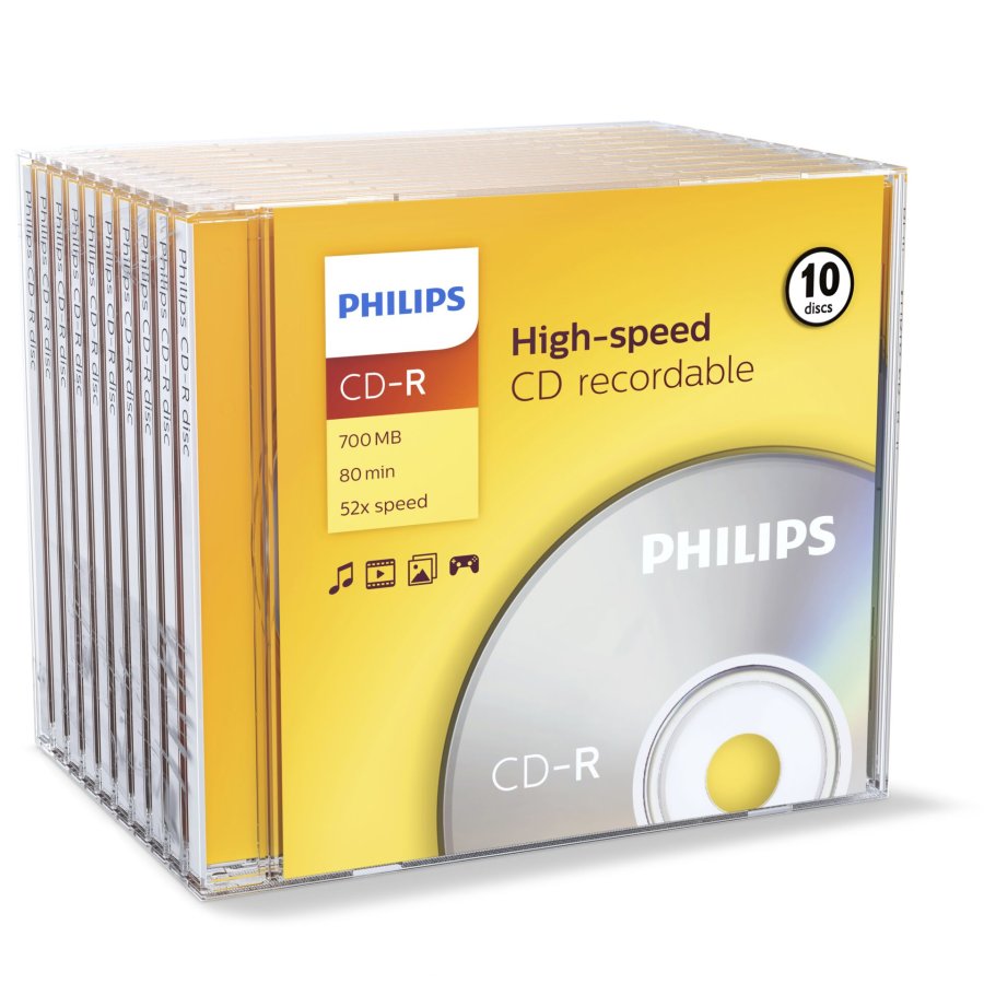 1x10 Philips CD-R 80Min 700MB 52x JC #3