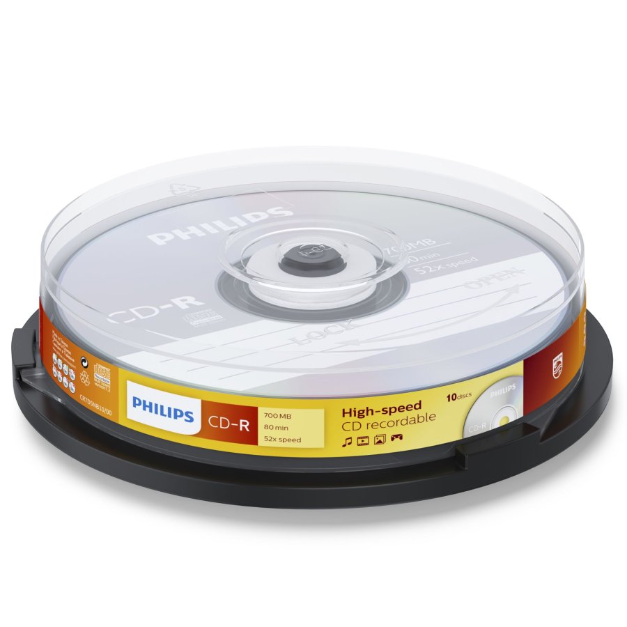 1x10 Philips CD-R 80Min 700MB 52x SP #1