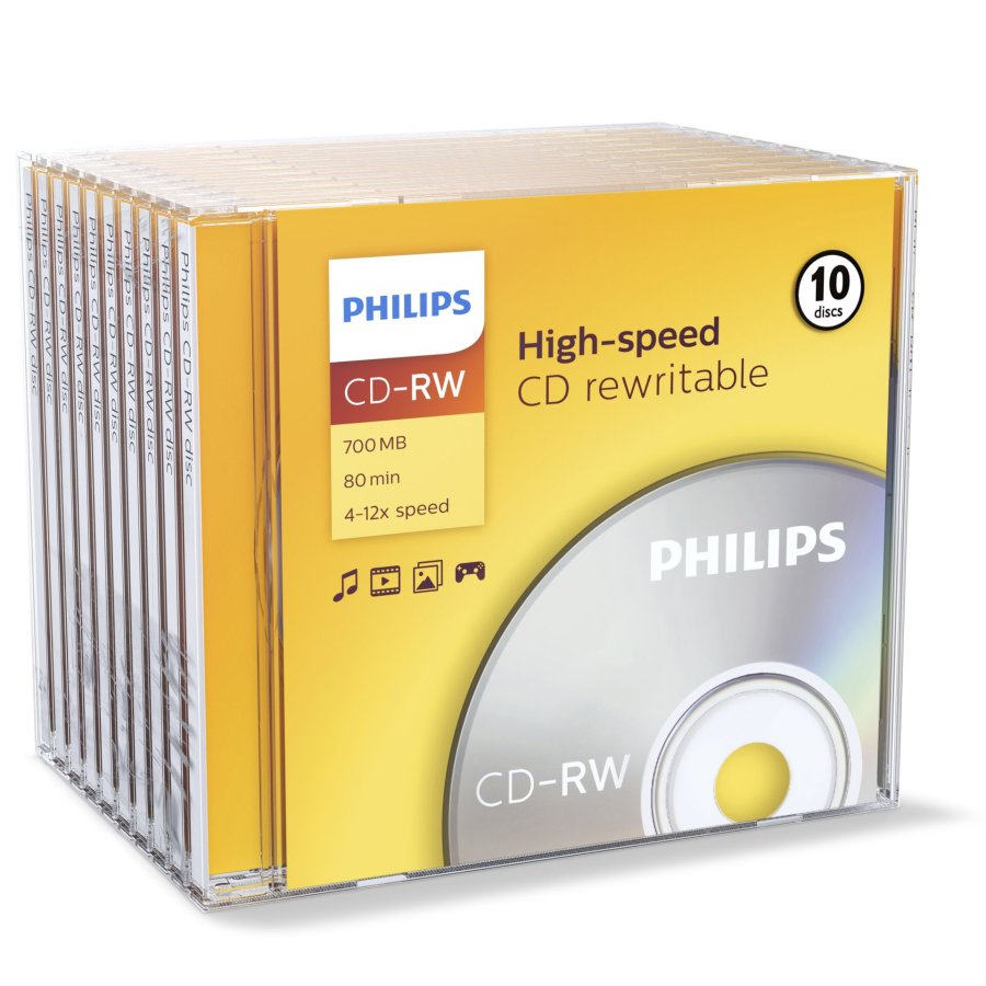 1x10 Philips CD-RW 80Min 700MB 4-12x JC #3