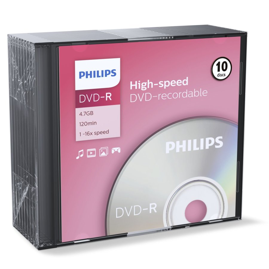1x10 Philips DVD-R 4,7GB 16x SL #1