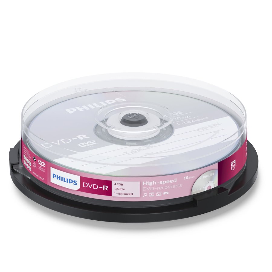 1x10 Philips DVD-R 4,7GB 16x SP #1