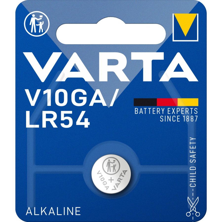 Knapcellebatteri LR54 V10GA 1-blisterkort #1