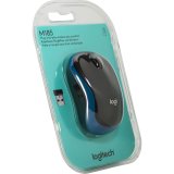 Logitech M 185 Cordless Notebook Mouse USB black / blue #1