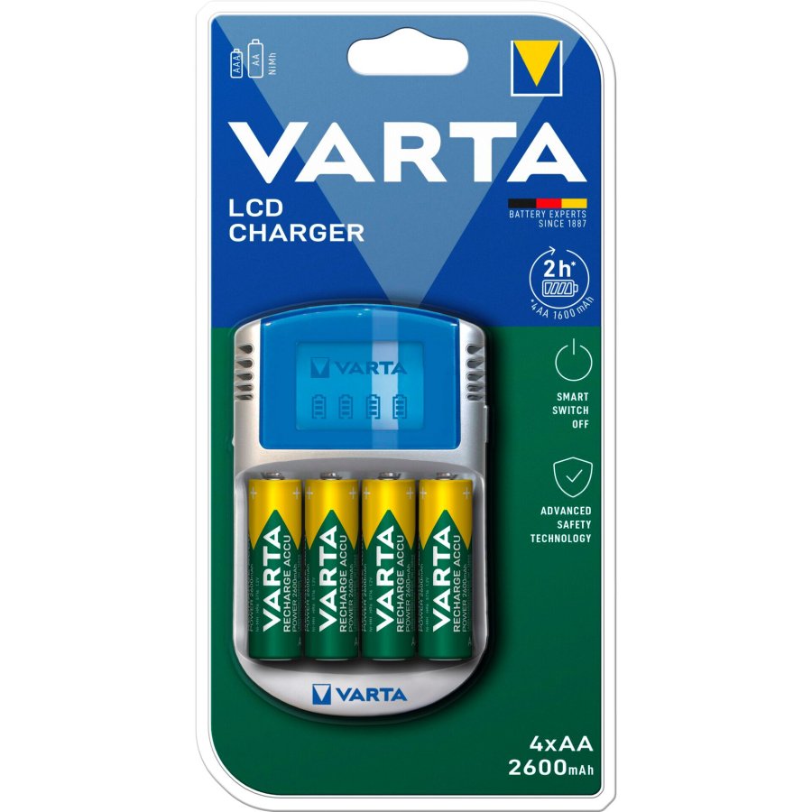 Aa / Aaa Nimh Batterioplader 4x AA/HR6 2600 mAh #1