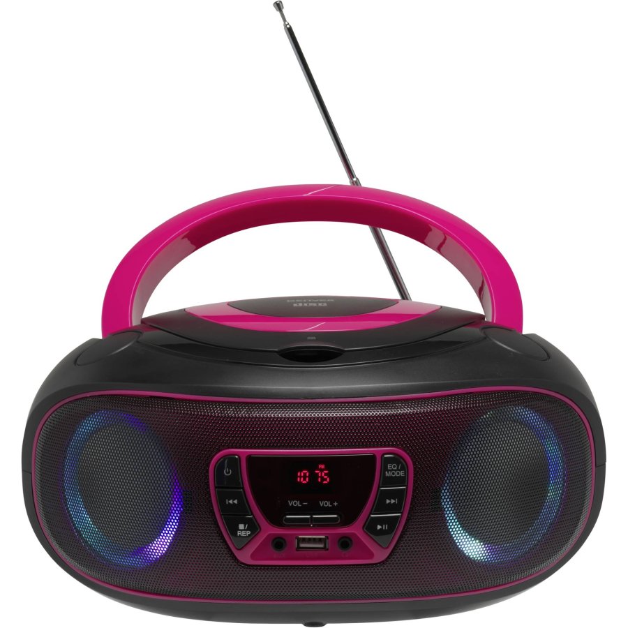 Denver TCL-212BT PINK Brbar CD-afspiller Sort, Lyserd #2