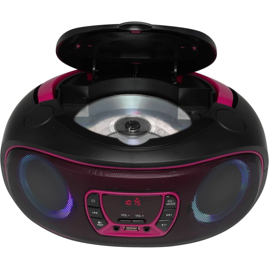 Denver TCL-212BT PINK Brbar CD-afspiller Sort, Lyserd #6