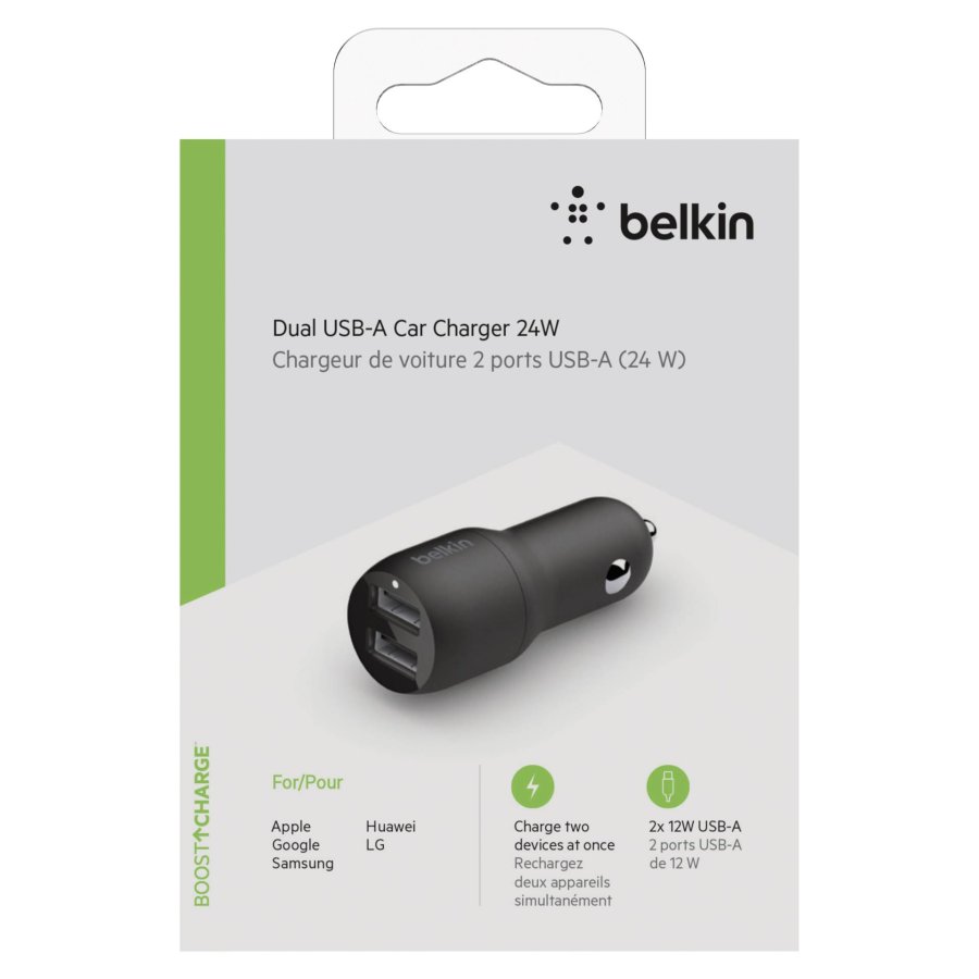 Belkin USB-A Car Charger 24W black CCB001btBK #1