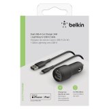 Belkin USB-A Car Charger 24W 1m Lightning-Cable  CCD001bt1MBK #1