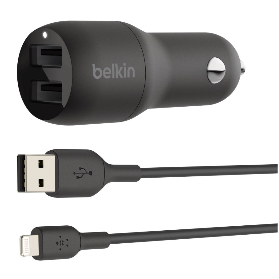 Belkin USB-A Car Charger 24W 1m Lightning-Cable  CCD001bt1MBK #3