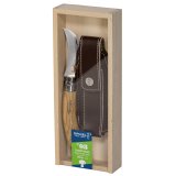 Opinel mushroom knife oak handle w. brush + pencil case & sheath #1