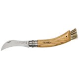 Opinel mushroom knife oak handle w. brush + pencil case & sheath #3