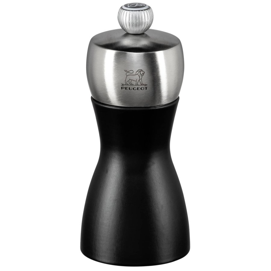 Peugeot FIDJI salt mill beech wood matt black 12 cm #1