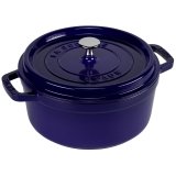 Staub Round Cocotte, 24cm cast iron, dark blue #1