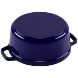 Staub Round Cocotte, 24cm cast iron, dark blue #3
