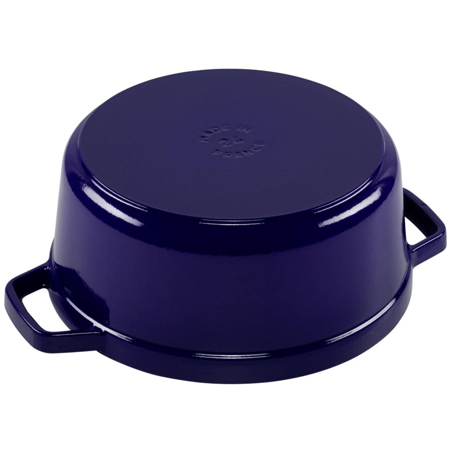 Staub Round Cocotte, 24cm cast iron, dark blue #3