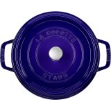 Staub Round Cocotte, 24cm cast iron, dark blue #4
