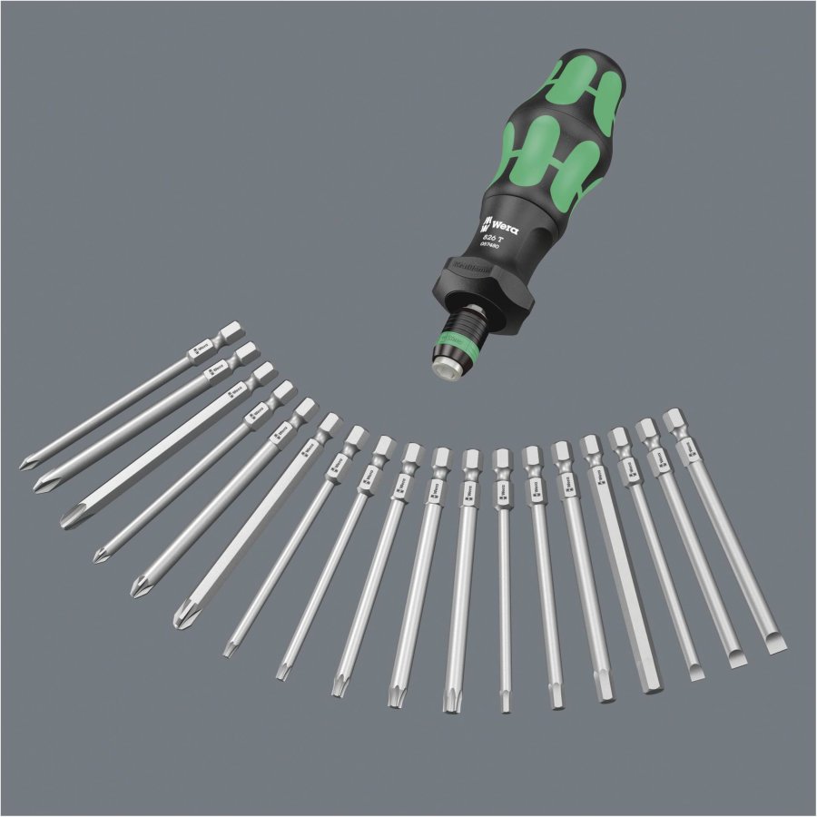 WERA 826 T Kraftform Turbo bit holder Rapidaptor #6