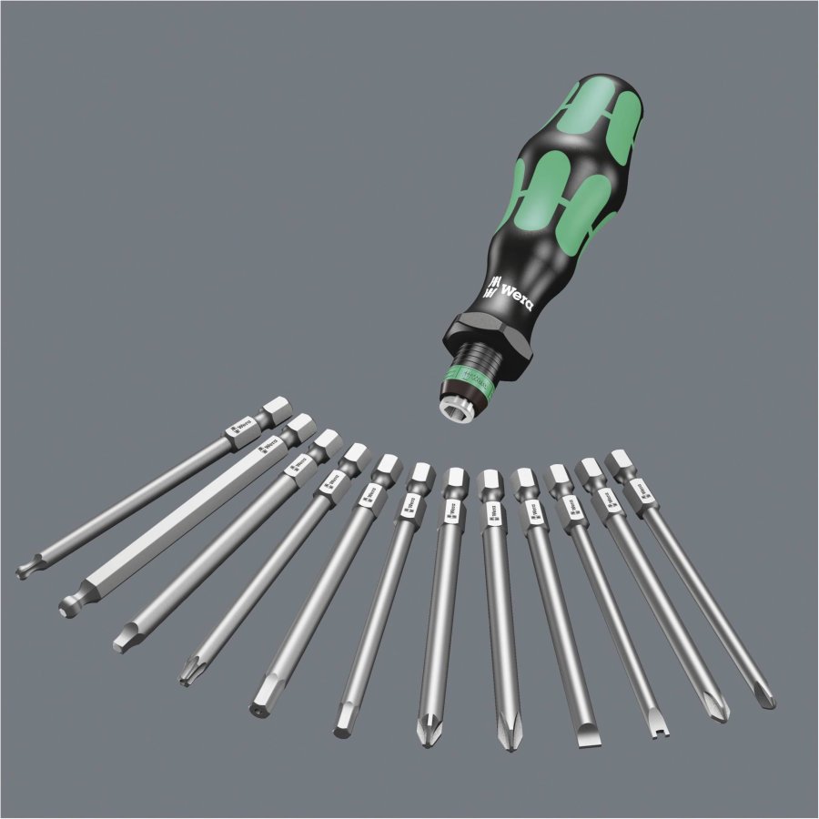 WERA Kraftform Kompakt 60 KK pouch w. 89 mm long Bits #4