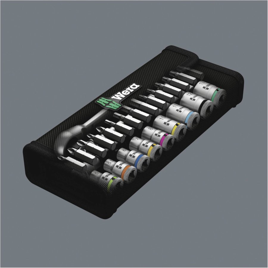 WERA 8100 SA 7 Zyklop Metal ratchet set push-through square #10