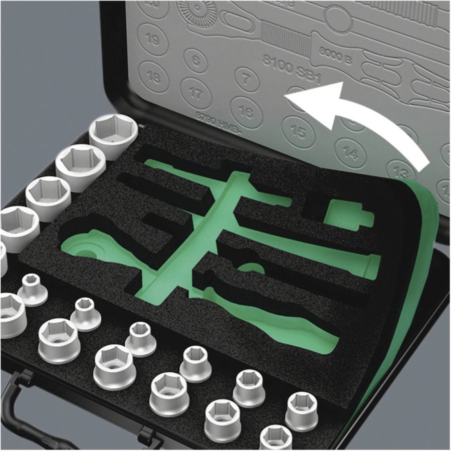 WERA 8100 SC 2 Zyklop Speed Ratchet set 1/2  drive metric #9