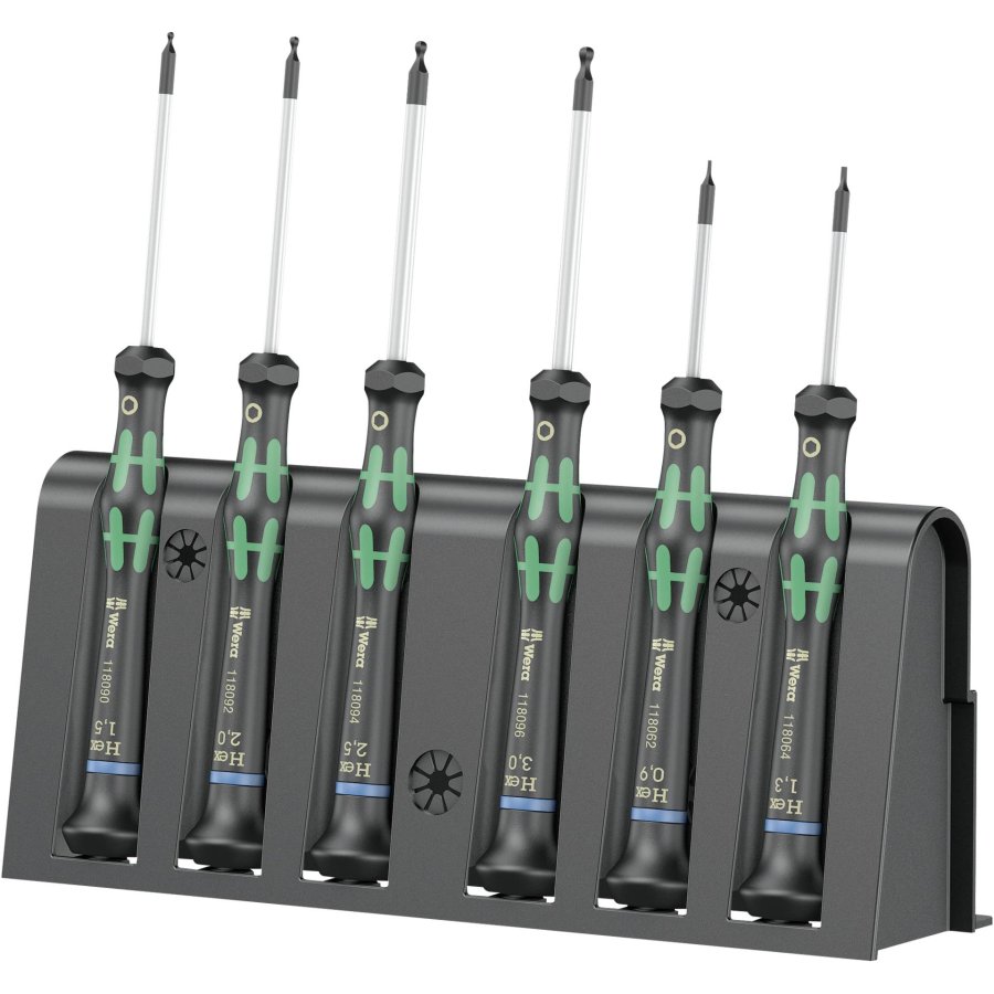 WERA 2052/6 for electronic applic. screwdriver set + Rack #1