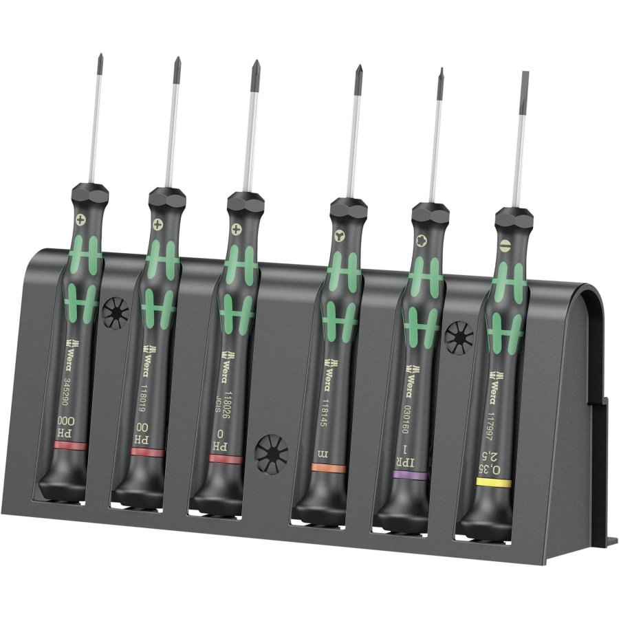 WERA 2050/6 for electronic applic. screwdriver set + Rack #1