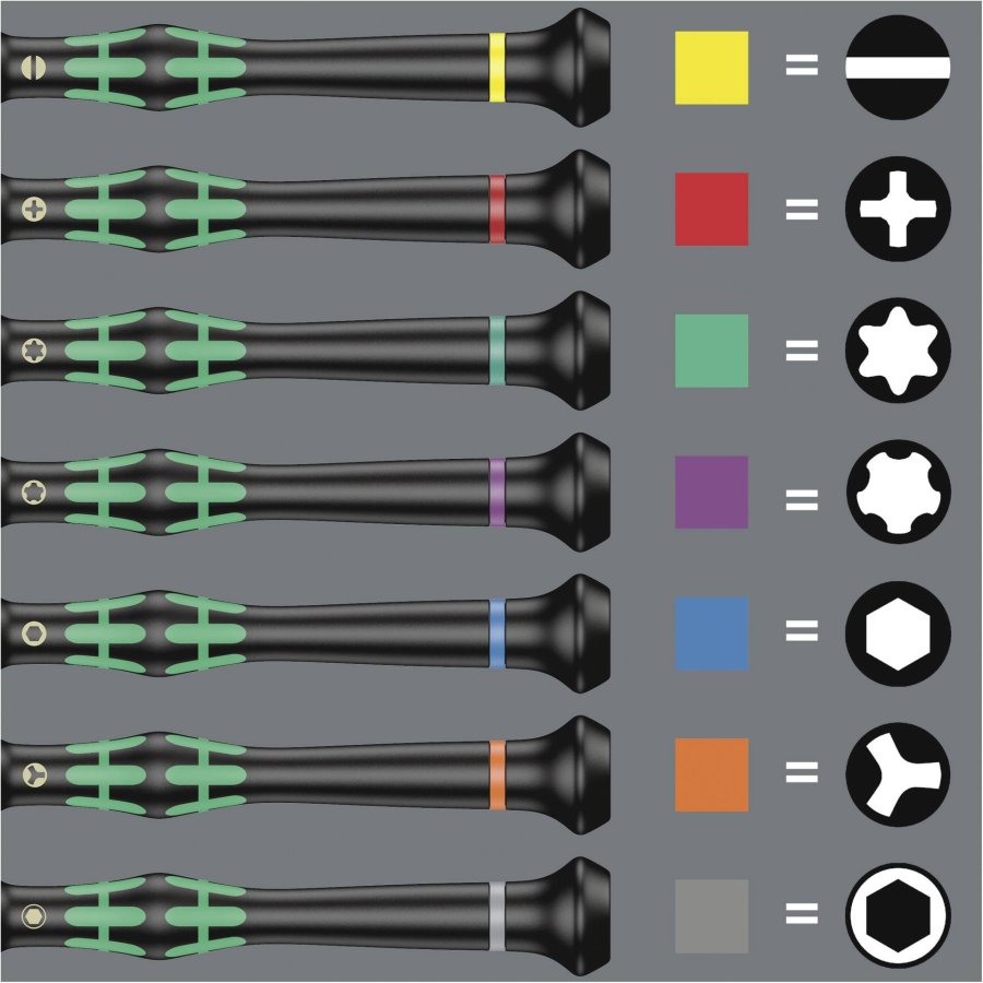 WERA 2069/6 for electronic applic. screwdriver set + Rack #9